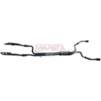 Dual 3in Full Exhaust with Extractors & Cat & 5in Black Tips (Ram 1500 DS 09-18)