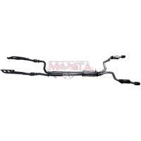 Dual 3in Full Exhaust with Extractors & Cat & 5in Black Tips (Ram 1500 TRX 21+)