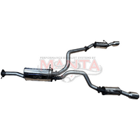 Dual 3in Cat Back with 5in Chrome Tips Stainless Steel - Quiet (Ram 1500 DT 19+)