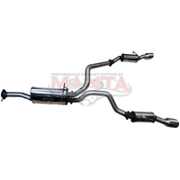 Dual 3in Cat Back with 5in Chrome Tips Stainless Steel - Quiet (Ram 1500 DT 19+)