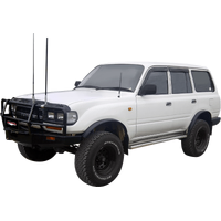 Single 2.5in Full System with Mandrel Bent Extractors Stainless Steel - Medium (Landcruiser HZJ80 80-90)