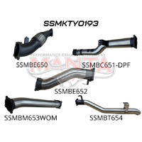 Single 4in Turbo Back with Cat - without Muffler (Landcruiser VDJ79 16+)