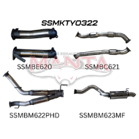 Dual 3in with Cat & Hotdog 4in Exit w/ Rear Muffler (Landcruiser VDJ200 07+)