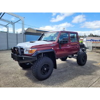 Wide Legal Bolt In Coil Conversion 5 Inch Lift Suits 33-37 Inch Tyres Track Corrected Chromoly Diamond Diff 3.85T GVM Dual Cab VSC Models (LandCruiser