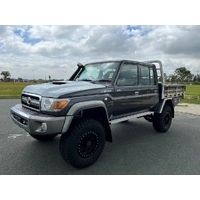 Wide Legal Leaf Sprung 4 Inch Lift Suits 33-35 Inch Tyres Track Corrected Chromoly Diamond Diff 4T GVM Dual Cab VSC Models (LandCruiser 79 Series)