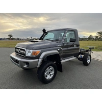 Wide Legal Leaf Sprung 4 Inch Lift Suits 33-35 Inch Tyres Track Corrected Chromoly Diamond Diff 4T GVM Single Cab VSC Models (LandCruiser 79 Series)