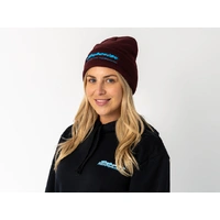 Maroon Beanie with Black Outline Logo Each