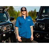 Mens Short Sleeve Casual Shirt Blue Each