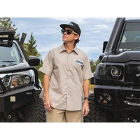 Mens Short Sleeve Casual Shirt Sand Each