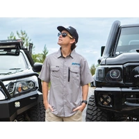 Superior Mens Short Sleeve Fishing Shirt Stone (Each) Large