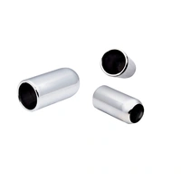 3in Round Rolled-In Tip/2.5in Inlet - Stainless Steel