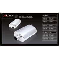 Universal Muffler - 2.5in Inlet Centre Offset 6in x 10in Oval Resonator