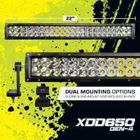 22In 168W XDD GEN4 Series Double Row LED Light Bar 1 Lux @ 650M