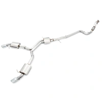 Audi B9 A5 Touring Edition Exhaust Dual Outlet - Chrome Silver Tips (Includes DP)