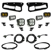 21-22 Ford Bronco w/Steel Bumper S2 SAE Sportsmen Fog Pkt Light Kit w/Upfitter - Amber