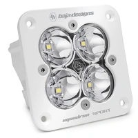 Squadron Spot Pattern White Sport Flush Mount LED Light Pod - Clear