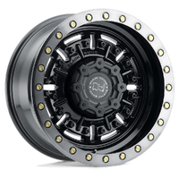 Abrams 17x8.5 6x139.7 0mm Gloss Gun Black Machined Dark Tint Lip