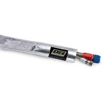 Heat Sheath 1-1/4in I.D. x 3ft - Aluminized Sleeving - Sewn Edge