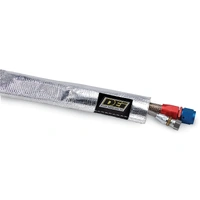 Heat Sheath 1/2in I.D. x 3ft - Aluminized Sleeving - Sewn Edge