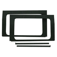 4-Door Boom Mat Rear Side Window Trim - 4 Piece - Black (Wrangler JK 18-24)