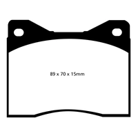 EBC 88-90 Lamborghini Countach 5.2 (Anniversary) Redstuff Rear Brake Pads