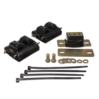 Black Motor and Transmission Mounts - Zinc Finish (Camaro 73-92)
