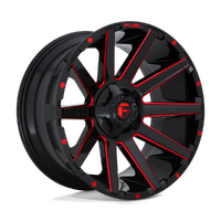 Contra D643 20x9 6x135/6x139.7 +20mm Gloss Black Red Tint (Clear Coat)