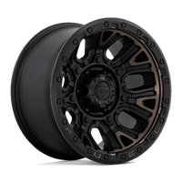 Traction D824 17x9 5x127 +1mm Matte Black Double Dark Tint