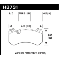 Hawk 13-16 Mercedes SL Class / 16-17 Audi RS7 Performance Ceramic Front Brake Pads