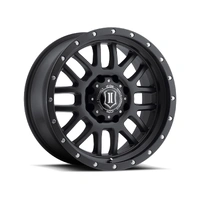 Alpha 20x9 8x6.5 19mm Offset 5.75in BS 125.2mm Bore Satin Black Wheel