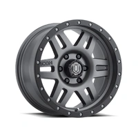 Six Speed 17x8.5 6x5.5 0mm Offset 4.75in BS 108mm Bore Titanium Wheel