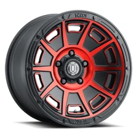 Victory 17x8.5 5x5 -6mm Offset 4.5in BS Satin Black w/Red Tint Wheel
