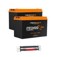 240Ah Lithium LiFePO4 Bluetooth PRO Battery Bundle 2×120Ah Deep Cycle with Parallel Linking Cables