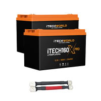 320Ah Lithium LiFePO4 Bluetooth PRO Battery Bundle 2×160Ah Deep Cycle with Parallel Linking Cables