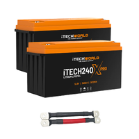 480Ah Lithium LiFePO4 Bluetooth PRO Battery Bundle 2×240Ah Deep Cycle with Parallel Linking Cables