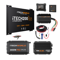 Complete Ultra Slimline Canopy Dual Battery Kit 200Ah Lithium