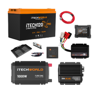 Complete Ute Dual Battery Kit 120Ah Lithium