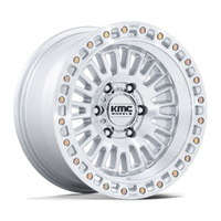 Aztec KM554 17x8.5 5x127 0mm Gloss Silver Machined