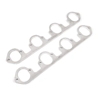 Big Block Ford Flat Tall Oval Port Header 304SS Exhaust Flanges 2-1/4in Primaries