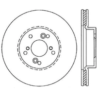 StopTech Power Slot 99-08 Acura TL (STD Caliber) / 01-03 CL / 04-10 TSX Front Left Slotted Rotor