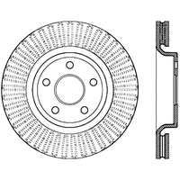 StopTech Drilled Sport Brake Rotor 11-17 Jeep Grand Cherokee (Excluding SRT8)