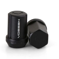 35mm Lock Nut - 14x1.5 - 19mm Hex - Cone Seat - Black (Set of 4)