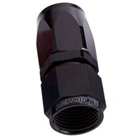 -6AN Taper Series Straight Hose End - Black - 25 Pack