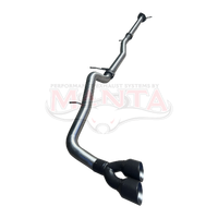 3in DPF Back Without Mufflers,Twin Black Tip Side Exit (Next Gen T6.2 Ranger V6)