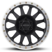 MR304 Double Standard 16x8 6x139.7 0 Matte Black - Machined Lip