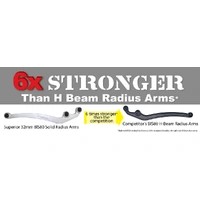 Superior Hyperflex Radius Arms Suitable For Toyota LandCruiser 76/78/79/80/105 Series Pre July 2016 and 76/78/79 Series Dual Cab 2.8ltr TD 10/2022 On 