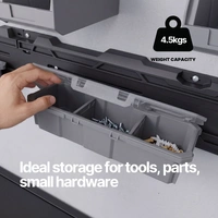 Modular Garage Wall Storage Triple Accessory Tub with Lid