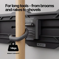Modular Garage Wall Storage S Hook for Long-Handled Tools
