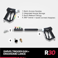 Pro Trigger Gun & Lance Kit with 4 Quick-Connect Nozzles - R18