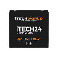iTECH24 Deep Cycle Lithium Battery LiFePO4 24Ah